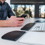 Kensington ergonomic wrist rest set up on office desk