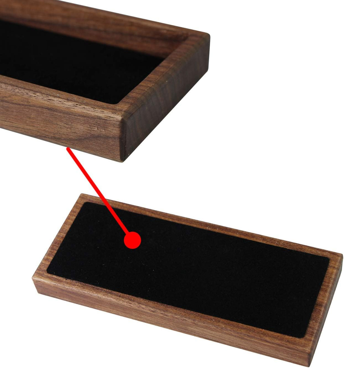 Aufodara wooden office coin and key holder close up