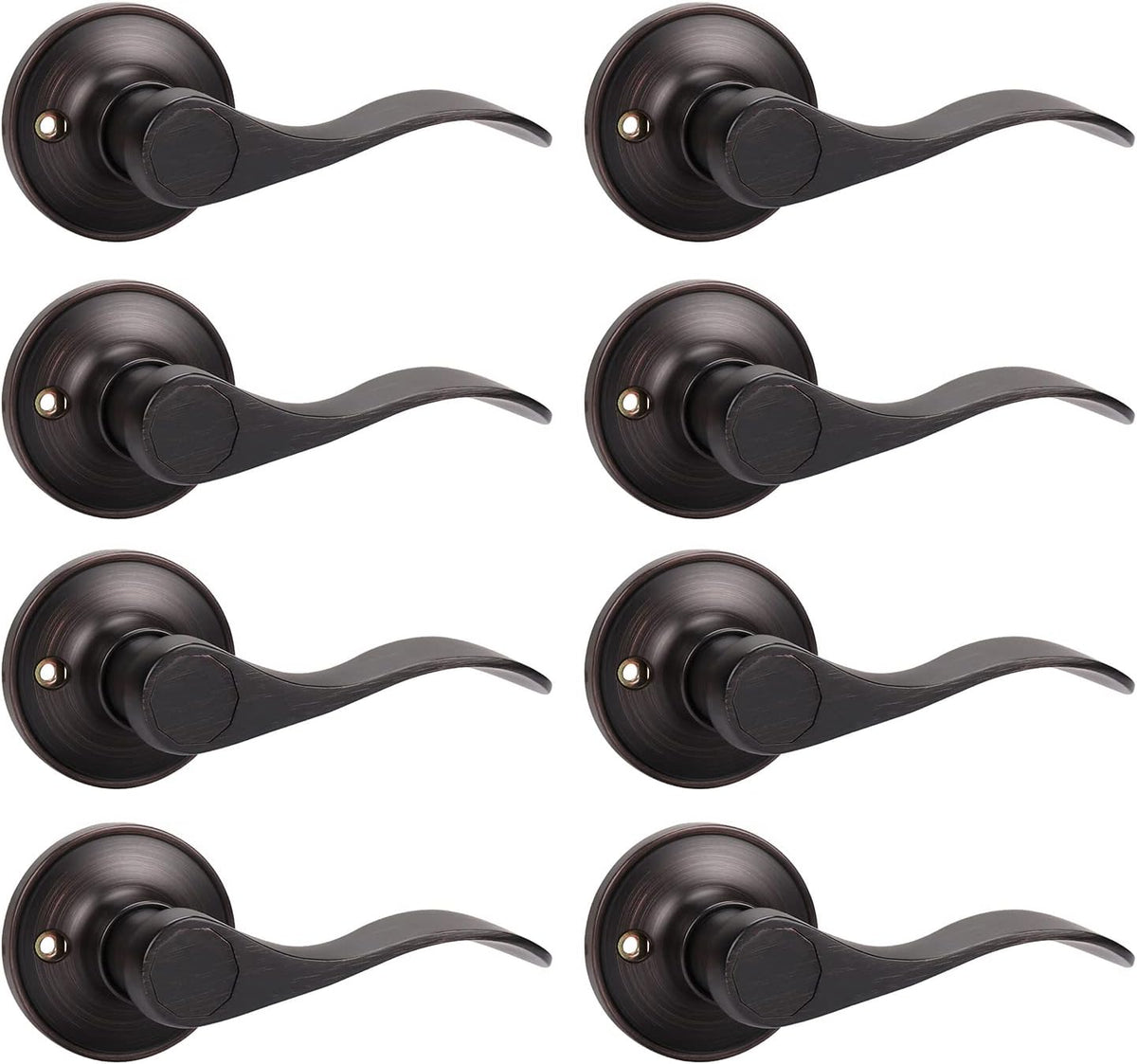KNOBWELL 3 Pack Interior Door Knobs, Brushed Nickel Dummy Lever Door Handles Non-Function Inactive Closet Door Knobs(Right Handed) - Image 15