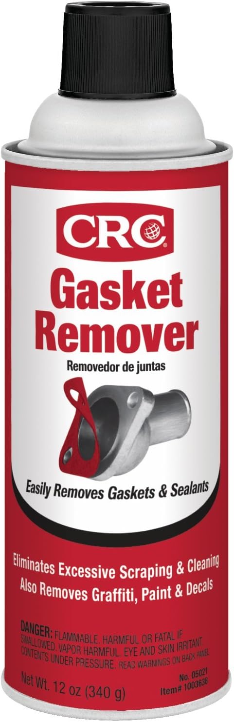 CRC 05021 Technician Grade Gasket Remover 12 Ounce front view aerosol can for automotive engine repair.