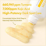 Korean skincare brightening facial cream with pure kojic acid and turmeric.