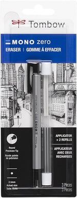Tombow 57317 Mono Zero Eraser Value Pack, Rectangle 2.5mm. Precision Tip Pen-Style Eraser with Refill - Image 10