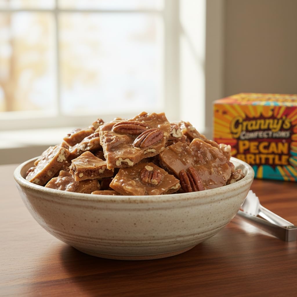 Gluten free handmade brittle loaded with grade A southern pecans
