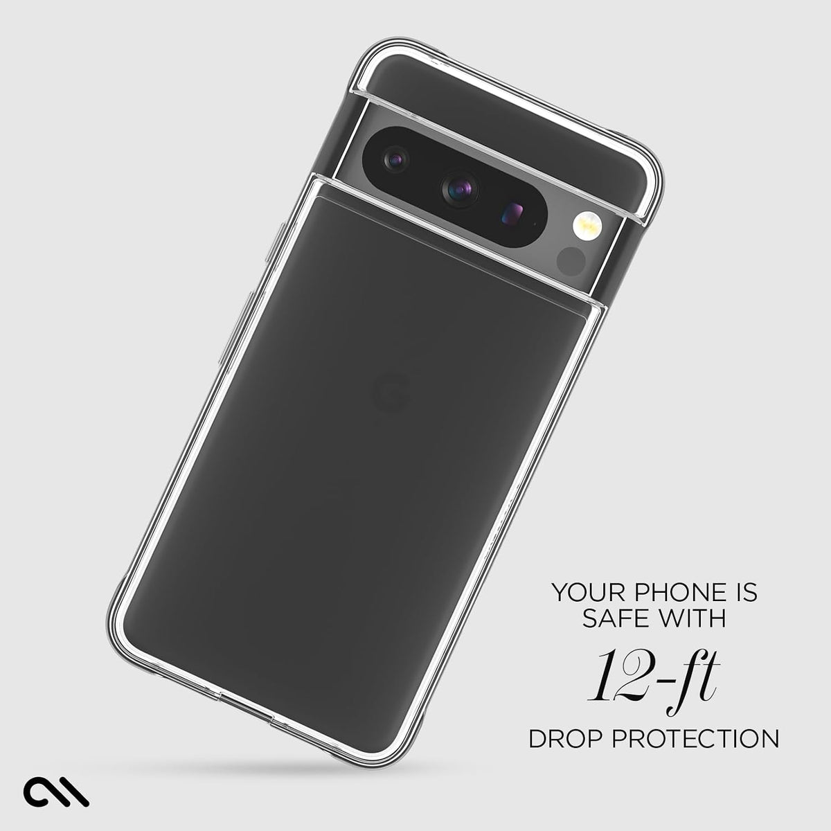Case-Mate Google Pixel 8 Pro shockproof cover side angle view