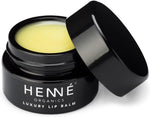 Henné Organics Luxury Lip Balm V2 lifestyle and pocket view