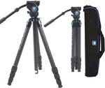 SIRUI Professional Heavy Duty Carbon Fiber Tripod, 68.9" Waterproof Camera Tripod with Triangular Center Column, Large Tube for DSLR, Camcorder, Load 33lbs/15kg (ST-224) - Image 9
