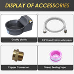 Durable outdoor plastic animal water dispenser bowl showing the internal float valve.