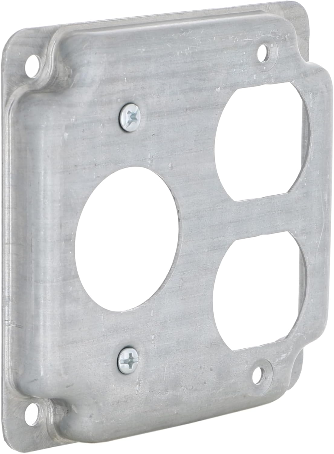 RACO steel cover close up of corner and screw holes