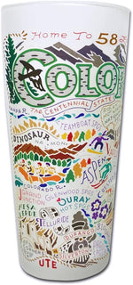 Catstudio Summer Colorado Frosted Drinking Glass, 15oz, Dishwasher Safe | 15oz Frosted Glass Cup - Original Artwork - Kitchen, Bar, Everyday Drinks - Travel Souvenirs & Gifts - Image 13