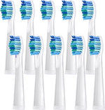 YUNCHI electric toothbrush replacement heads white ten pack front view