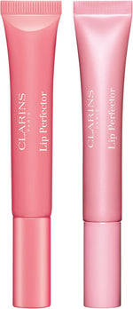 Clarins Lip Perfector bundle front view showing packaging and both shades