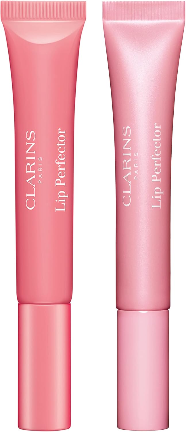 Clarins Lip Perfector bundle front view showing packaging and both shades