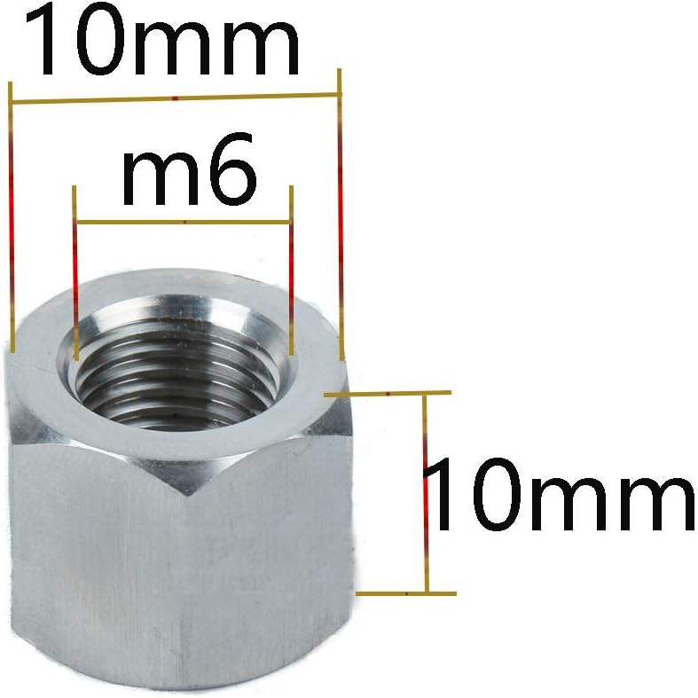Smartsails metric hex coupling nut pack of five laid out flat