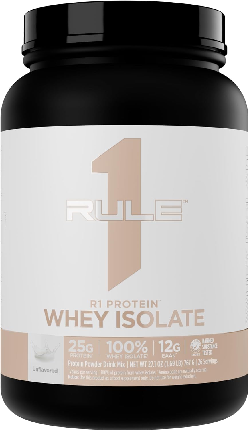 Rule 1 Naturally Flavored R1 Protein Whey Isolate, Dark Chocolate, 24 Serv | 25g of Protein Exclusively from Whey Isolates and Hydrolysate isolates for Workout Recovery and anytime use - Image 12