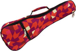 Vaguelly concert ukulele case front view in red