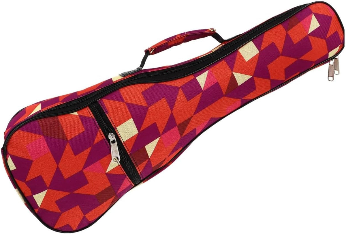 Vaguelly concert ukulele case front view in red