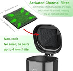 MiOYOOW universal cut to fit charcoal odor filter sheets being applied to a bin.
