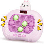 Oyeftp Blackma Fast Push Pop Rabbit Game front view showing pink silicone bubbles and LCD display screen