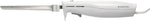 Proctor Silex electric knife front view showing white handle