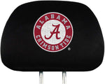 Fanmats ProMark NCAA head rest covers installed on car seat