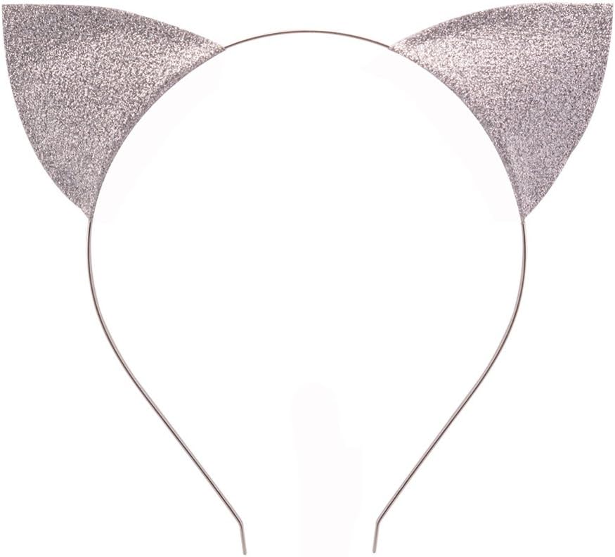 Merroyal Glitter Cat Ears Headband Halloween Fancy Dress Cat Woman Hairband Cosplay - Image 9
