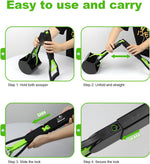 SZHLUX heavy duty dual tension spring mechanism close up on a green pooper scooper.