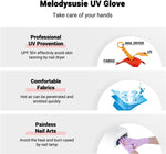 MelodySusie professional manicure gloves laid flat to show full length