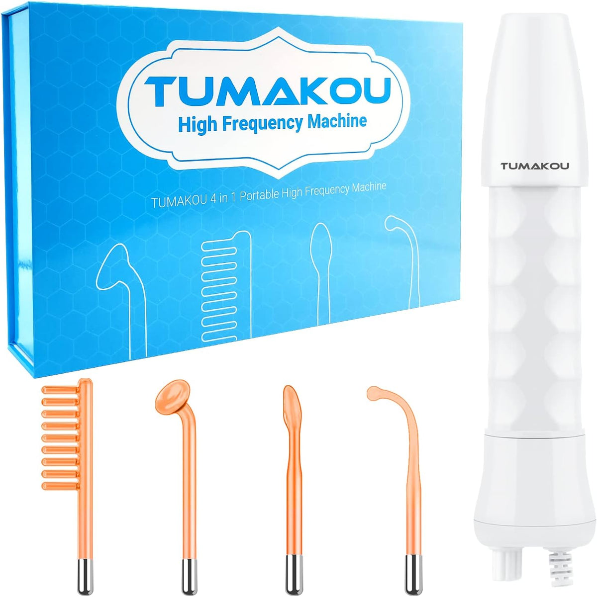 Tumakou portable high frequency facial machine handheld device