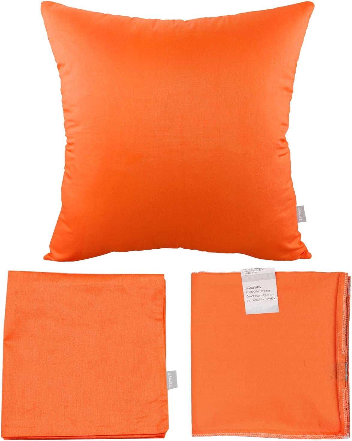 Thmyo orange cushion cover folded stack