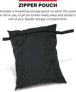 Essentials Can-Am RT 2010-2019 Full Cover - Weather & Water Resistant Protection, Elastic Hem, Antenna Flaps, Rustproof Grommets, Windshield Liner, Zippered Pouch - Black - Image 9