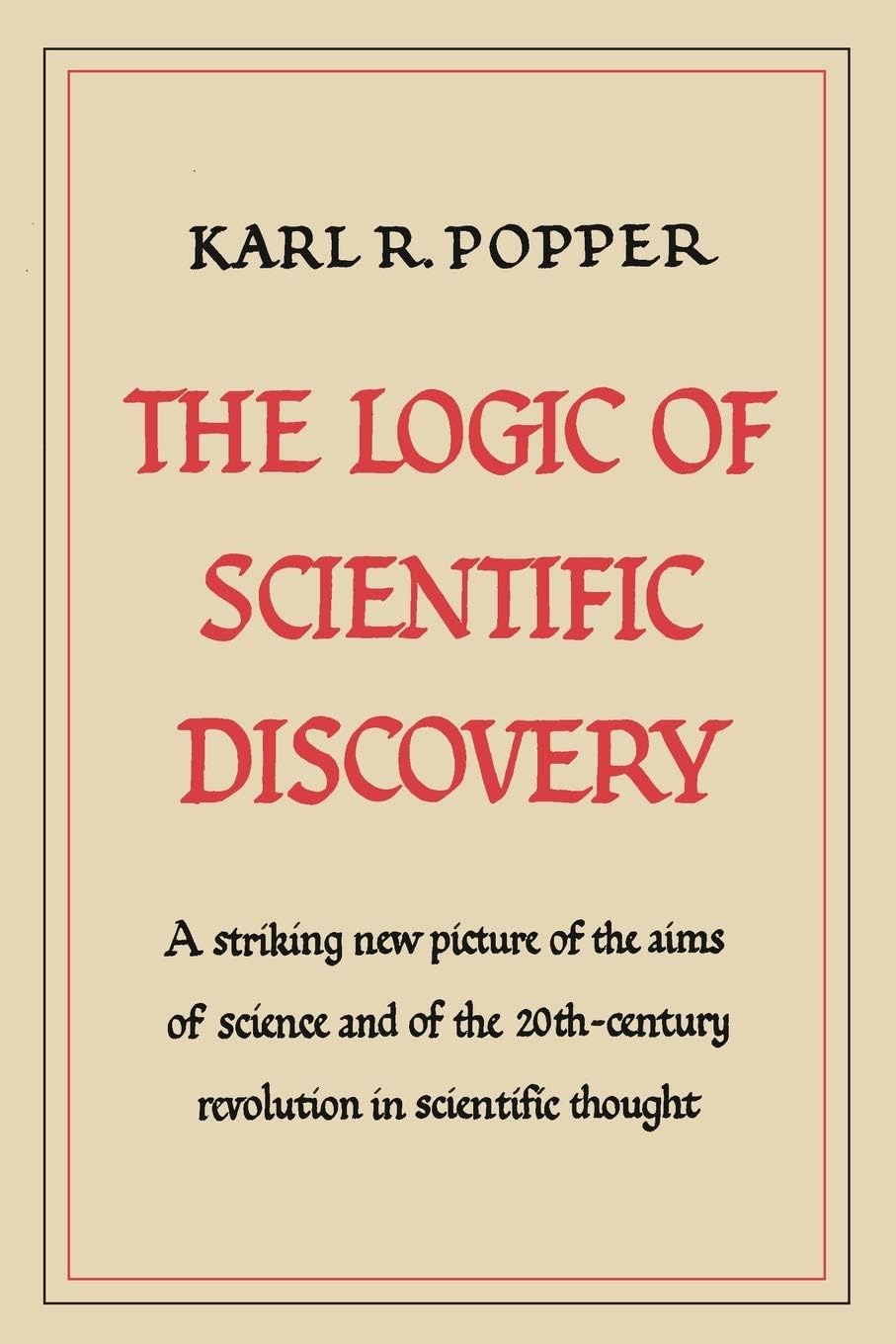 Karl Popper The Logic Of Scientific Discovery paperback front view philosophical book