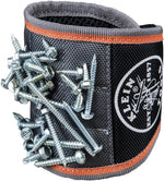 Klein Tools 55895 magnetic wristband displayed with wire connectors.