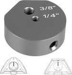 NovaKits Starlink Mini tripod adapter front view showing dual thread design