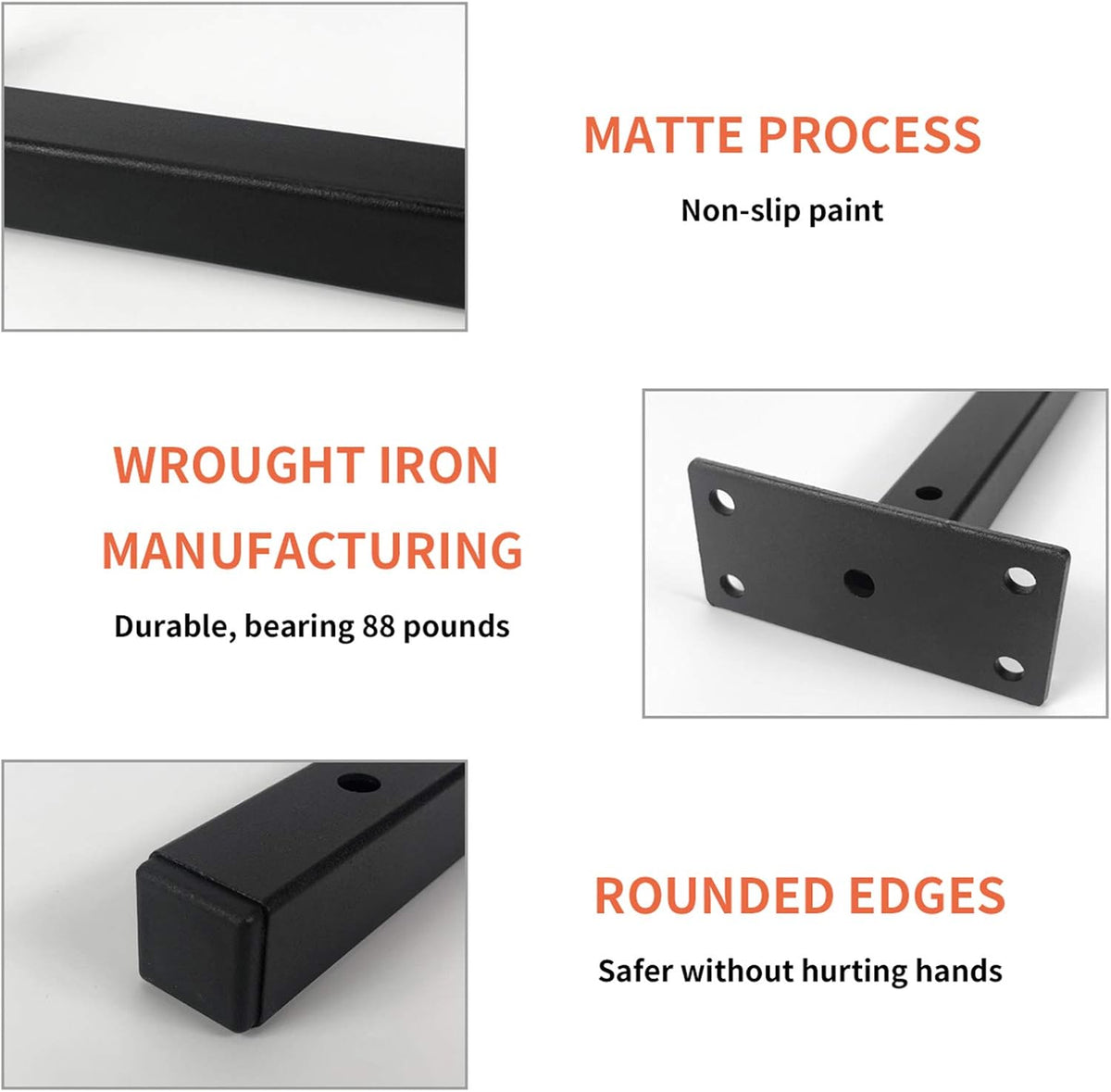 Jorohiker 12 inch wall mounted shelf brackets with hardware