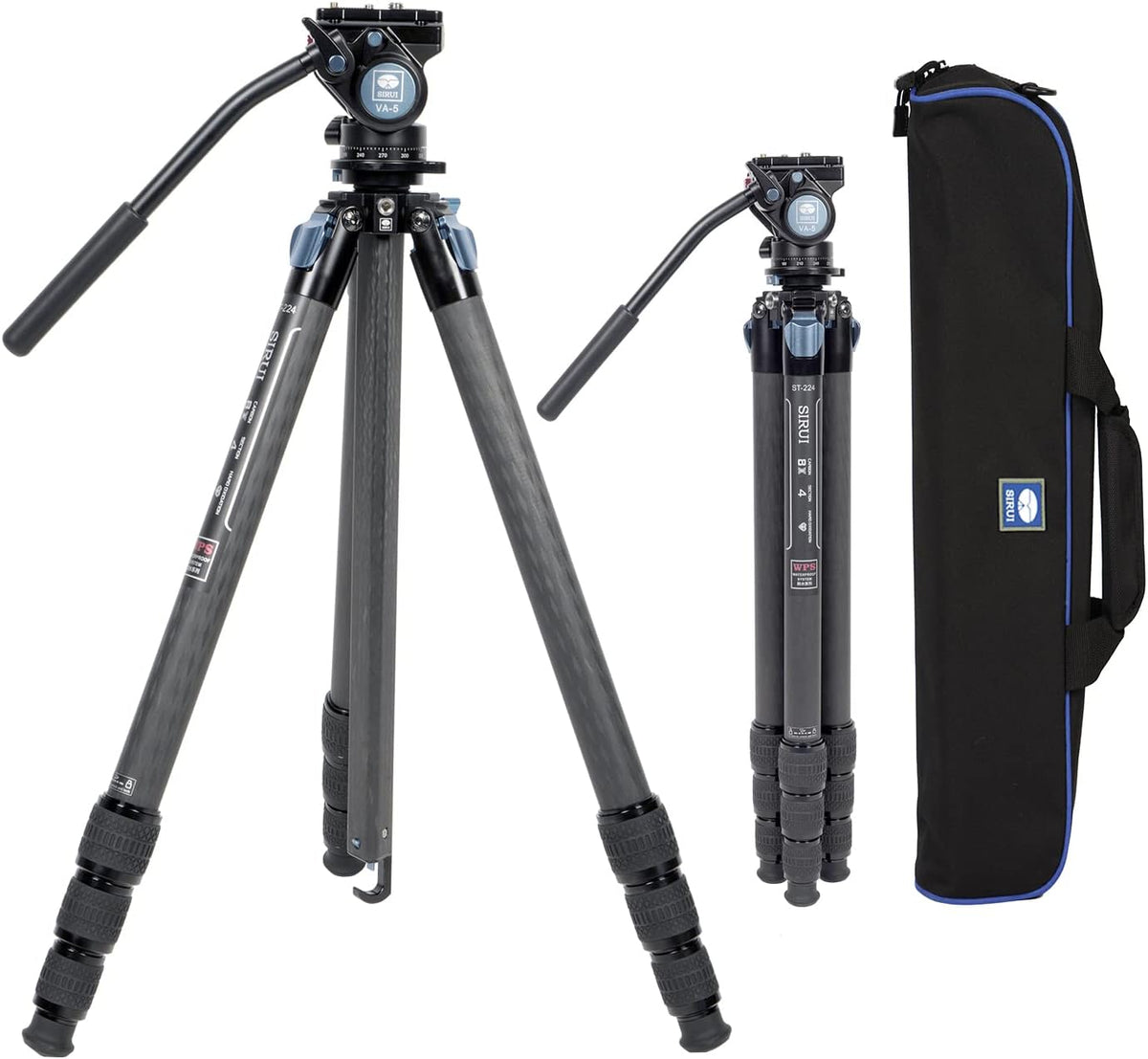 SIRUI Professional Heavy Duty Carbon Fiber Tripod, 68.9" Waterproof Camera Tripod with Triangular Center Column, Large Tube for DSLR, Camcorder, Load 33lbs/15kg (ST-224) - Image 10