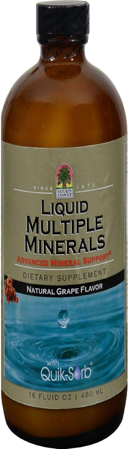 Nature's Answer Multiple Minerals 16 Fluid Ounces front view bottle packaging