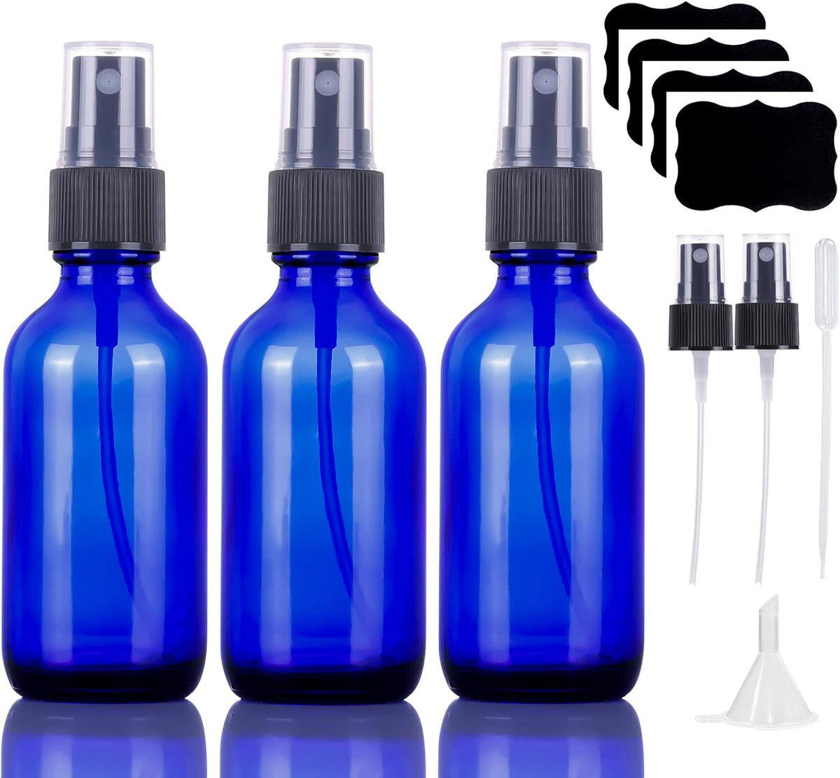 LUFEVRM 2oz Amber Glass Spray Bottles,Empty Small Perfume Travel Refillable Reusable Fine Mister Spray Bottle for Hair,Cleaning Solutions,Aromatherapy and Essential Oil with Extra Nozzle(2 Pack) - Image 9
