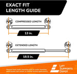 Lift Supports Depot replacement gas spring close up on end sockets