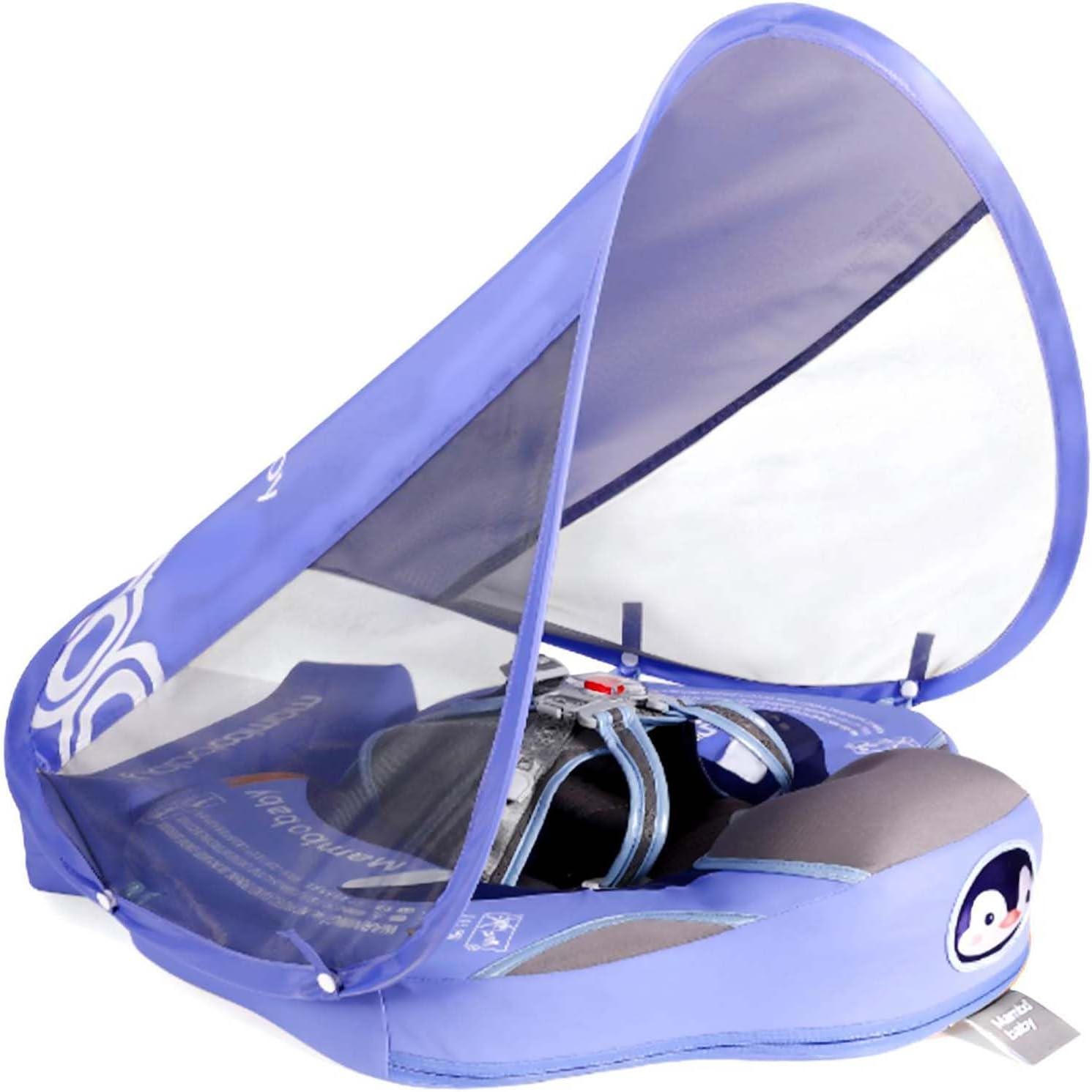 Lurui Mambobaby baby swim float with canopy front view