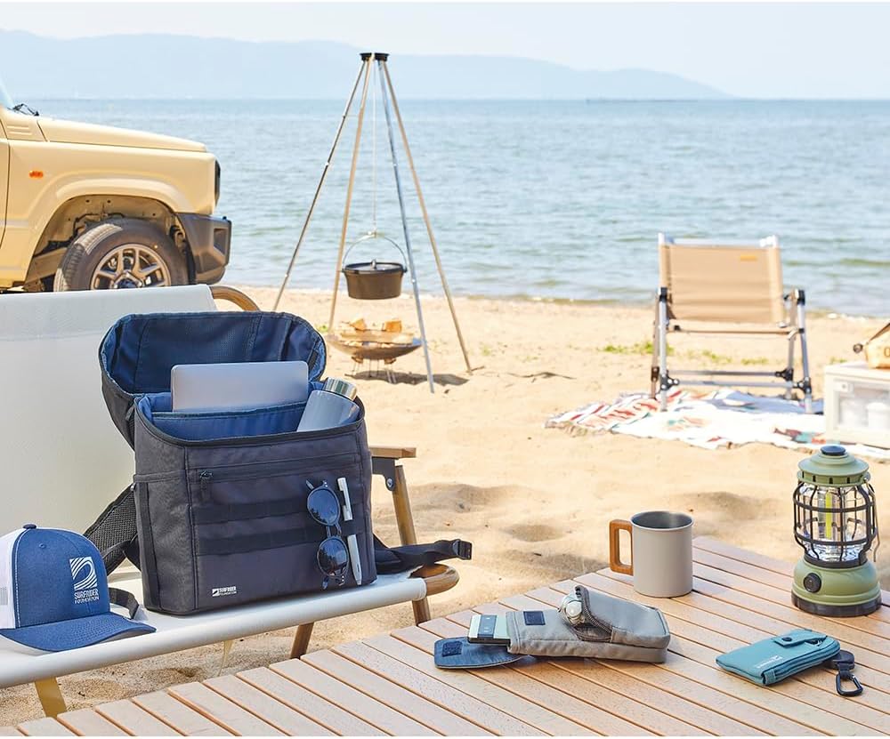 LIHIT LAB SFJ Stand Backpack side zipper open view