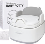 Bebamour 3-in-1 potty training toilet front view in grey