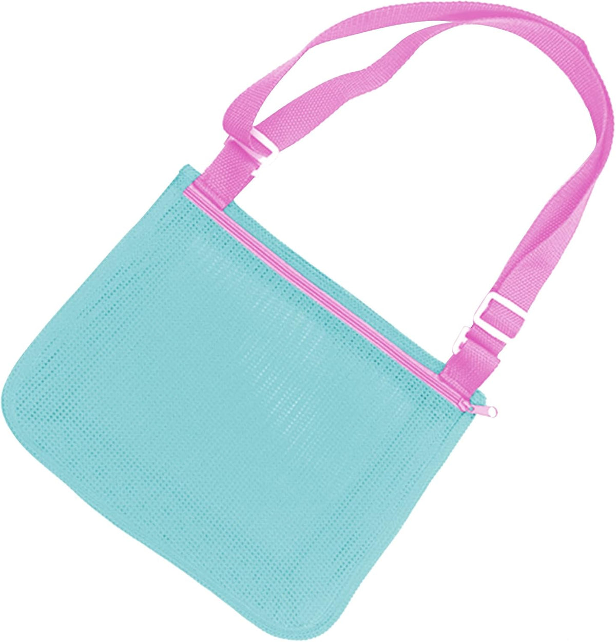 UTTPLL colorful mesh beach bag front view for kids.