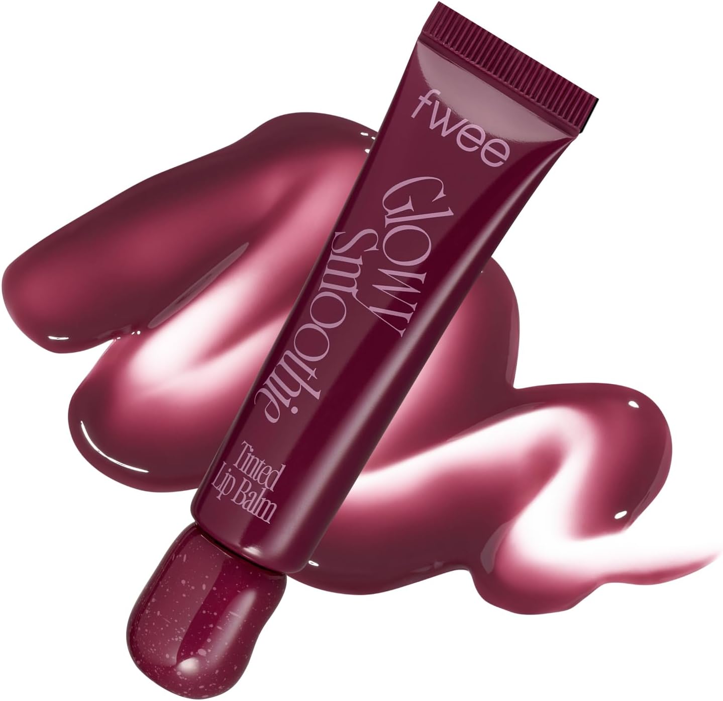 Fwee Glowy Smoothie Tinted Lip Balm Plum Mocha front view showcasing packaging.