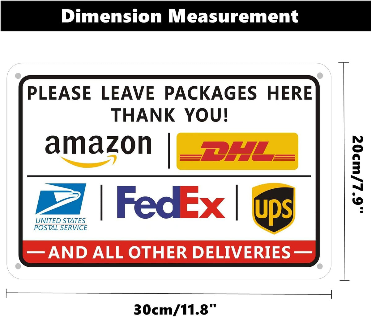 HEIOKEY aluminum delivery sign close up details