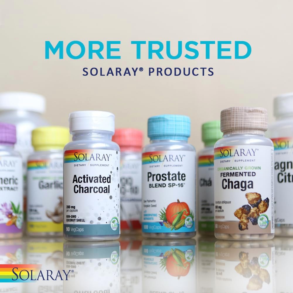 Solaray 100 count supplement bottle packaging layout