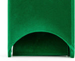 Metallic Dice Games green velvet dice tower magnetic assembly view