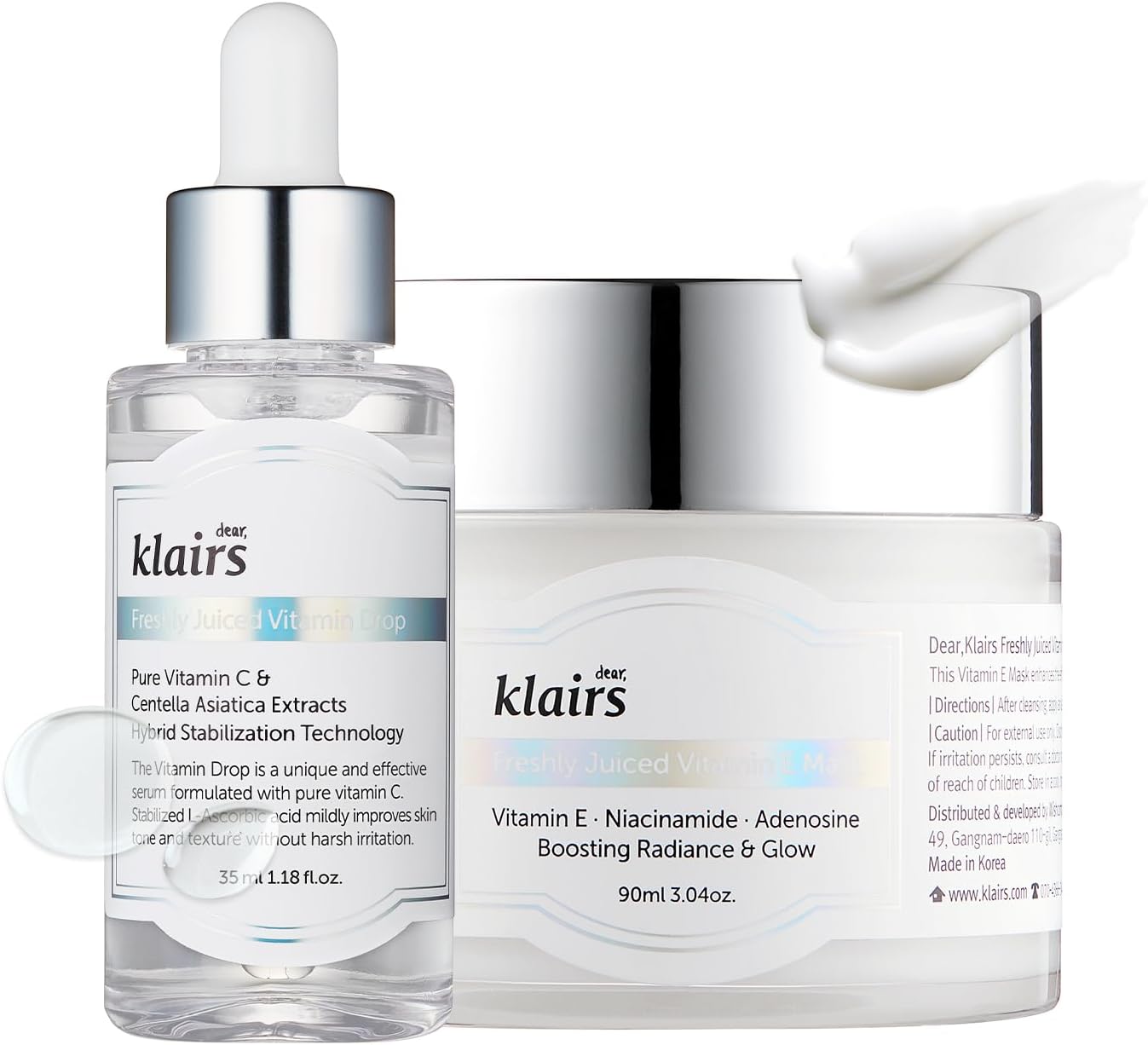 DearKlairs Ultimate Kit for Revitalizing Dull Skin, 2 Step Freshly Juiced vitamin Set, Vitamin Care Routine - Image 1