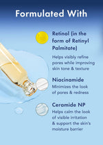 Rael PM advanced spot cover box displaying ingredients like retinol niacinamide and ceramide
