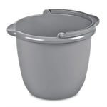 Sterilite 10 Quart Spout Pail front view titanium gray cleaning bucket
