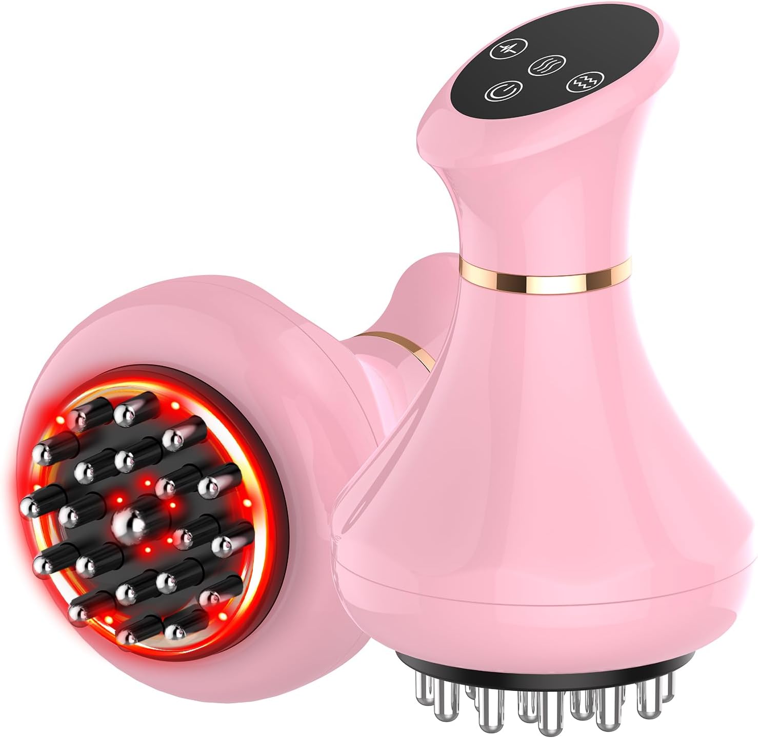 AIHEU lymphatic drainage massager front view showcasing the 4-in-1 handheld device interface